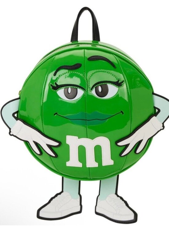 Loungefly M&M\'s Green Character Cosplay Chocolate Scented Mini Backpack M & M